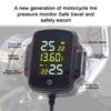 TPMS Motorcycle Tire Pressure Monitoring System With 2 Exteral Sensors Smart Tyre Alarm Kit Universal Motorbike Accessories