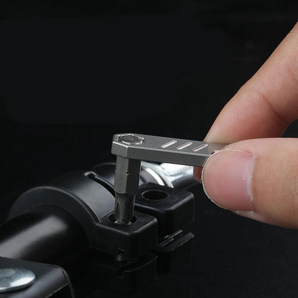 TC4 Titanium Alloy Multitool Mini Crowbar Bottle Opener Hex Wrench EDC Outdoor Camping Survival Gear Small Tool