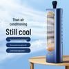 USB Rechargeable Tower Fan with Vertical/Horizontal Settings - Leafless Design for Desktop or Floor