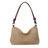 Bolso de paja tejido para mujer, bolso de hombro tejido, bolsos de playa, bolsos hobo, bolsos tejidos, diseñador de moda, verano