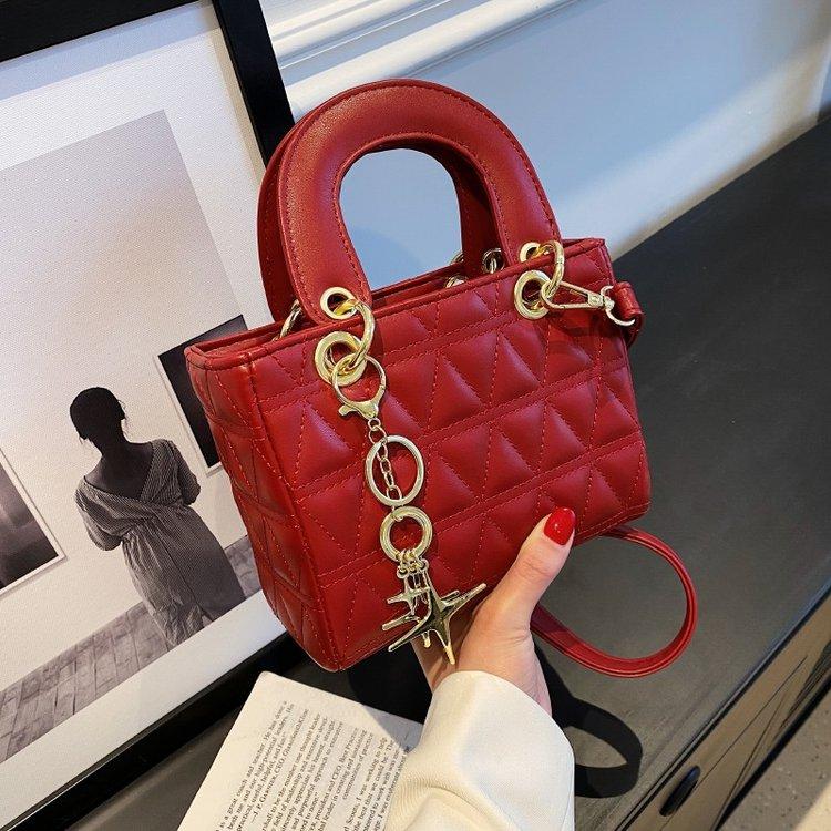 Raute kleine Tasche Damentasche beliebt neue trendige Mode lässige Handtasche schlichter ausländischer Stil Schulter Umhängetasche