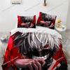 3D-Druck Anime Tokyo Ghoul Kaneki Ken Bettwäsche-Set, Tokyo Ghoul Bettbezug Bettset Steppdecke Kissenbezug Bettdecke King Queen