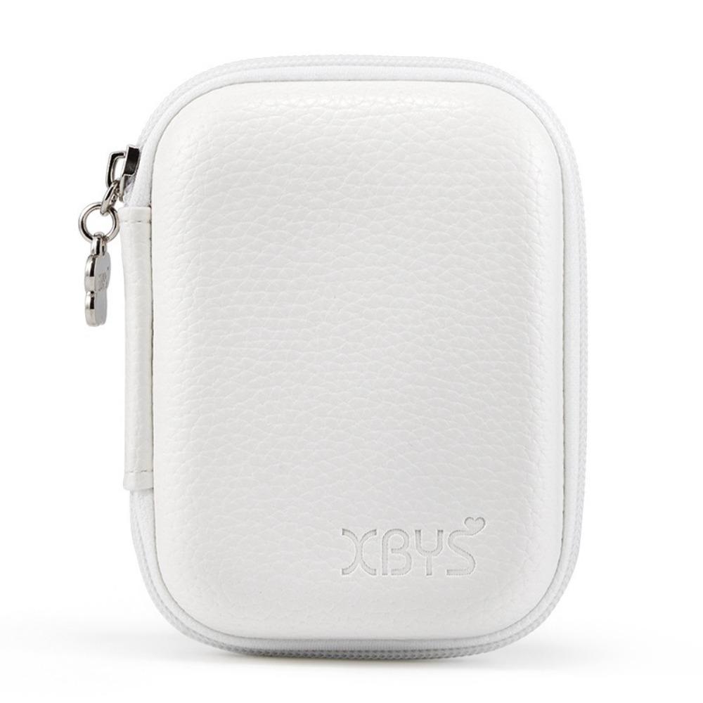 Leather Headphone Bag Hard Case Organizer Bag New Data Cable Storage Bag Outdoor
