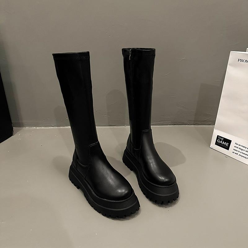 

Уличные сапоги в иностранном стиле женские 2024 новые модные темпераментные тонкие модные сапоги нишевый дизайн рыцарские сапоги 40