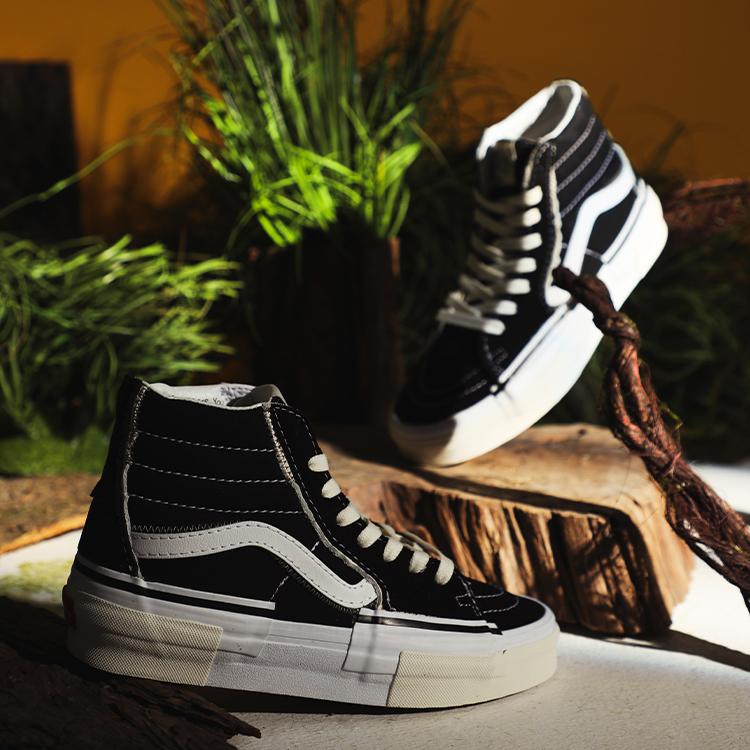 Vans Sk8-Hi Reconstruct - Black White Unisex Sneakers True-White VN0005UK6BT