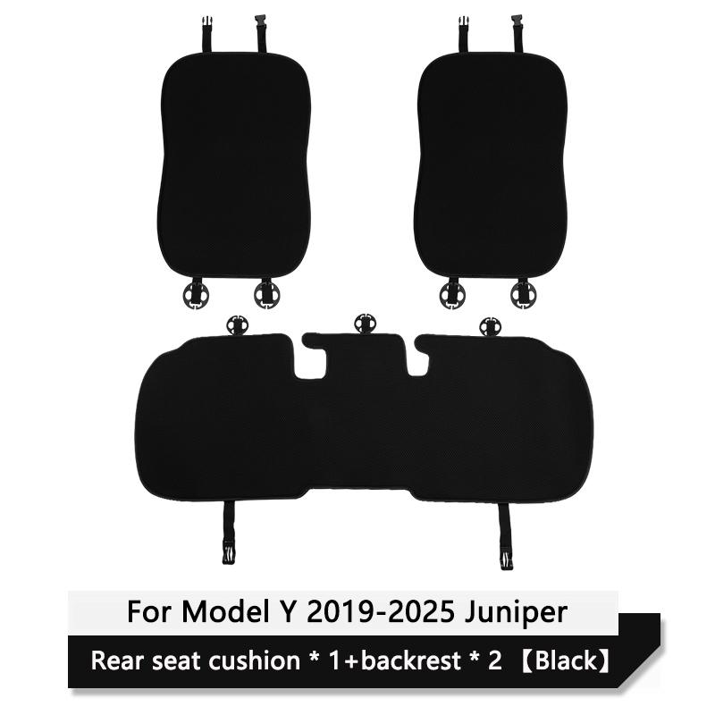Car Ice Silk Seat Cushion Cover For Tesla Model 3 / Y Juniper 2019-2026 Breathable Comfortable Seat Pad Car Interior Accessories