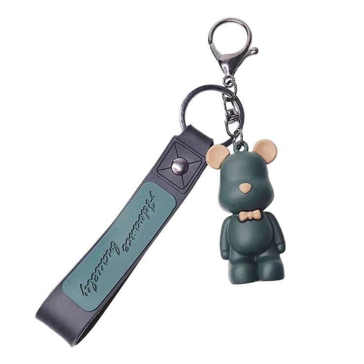 Nordic Bear Bow Tie Keychain Charm - Cute Gift for Customers
