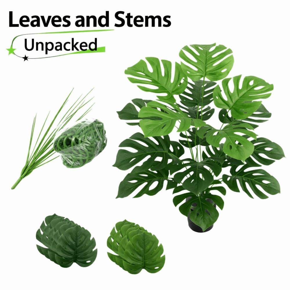 55cm Artificial Plant 12/18 Leaves Fern Plant Bundle Large Size Fake Palm Plant  Wall Decoration