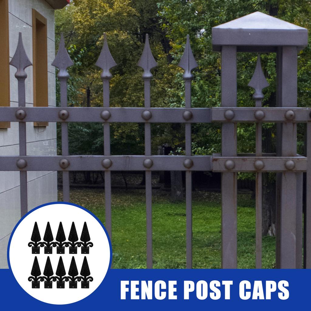 10Pcs Plastic Fence Post Caps Protective Decorative Covers for Yard Garden Outdoor Fence Parts Decorative Post Caps