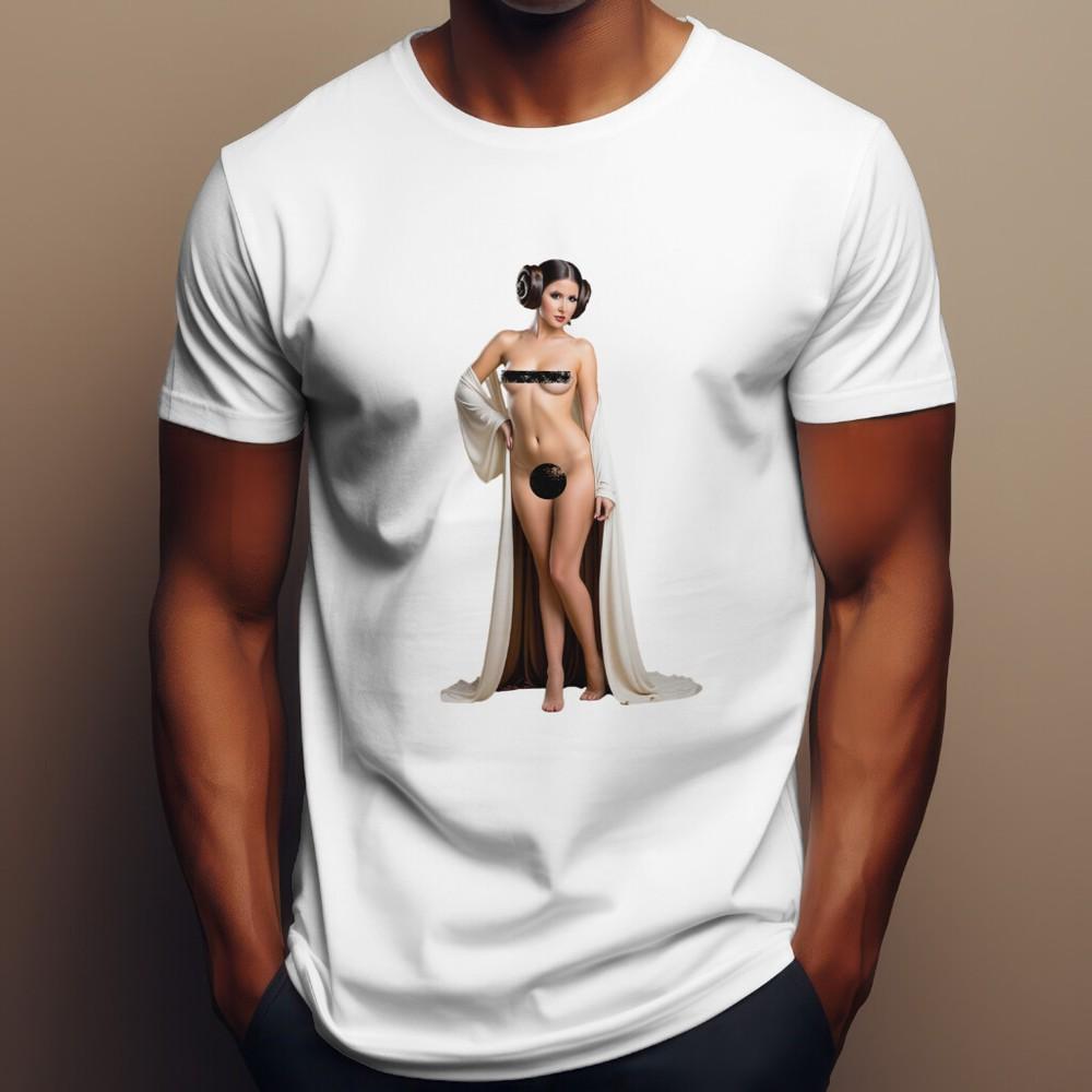 

Сексуальная принцесса Лея Пинап Девушка Футболка Голая Звездные Войны Джедай Звезда Смерти Подарок Грубый 3XL