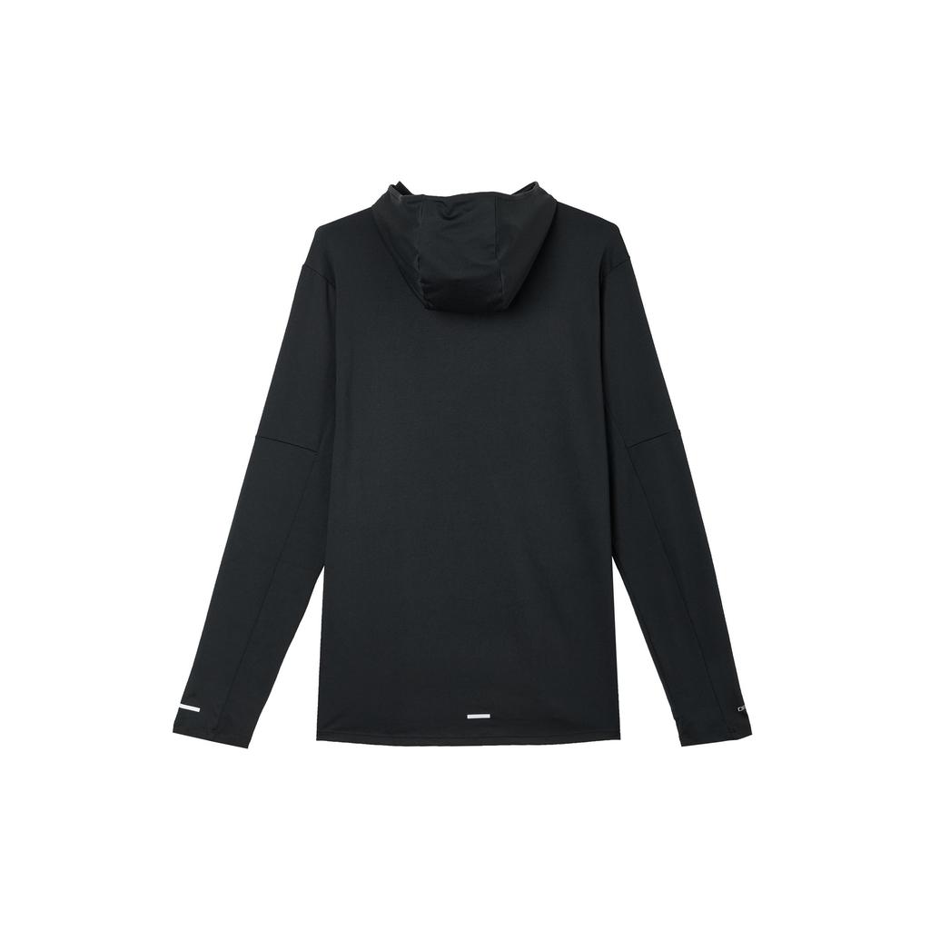 Nike Dri-Fit Solid Color Minimalist Hooded Casual Quick-Dry Breathable Training Running Long Sleeve T-Shirt Men Tops Black FB8573-010