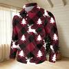 Men's Casual Long Sleeve Neck T-Shirt with Christmas Print for Holiday Party