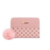 Women's change bag, new circle flower material, contrasting color iron sheet decoration, short wallet, casual small card bag.