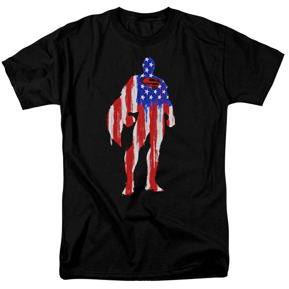 Superman  Flag Silhouette  T-Shirt - Regular or Tank - to 6X XL