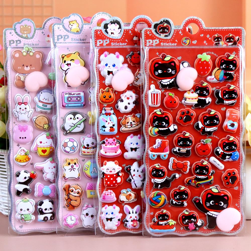 Cute 3D Squishy Butt Stickers for Decorating Smartphone Pop Planner Reward Sparkly Decorative Stickers for Kids and DIY Decorate Water Smartphone and