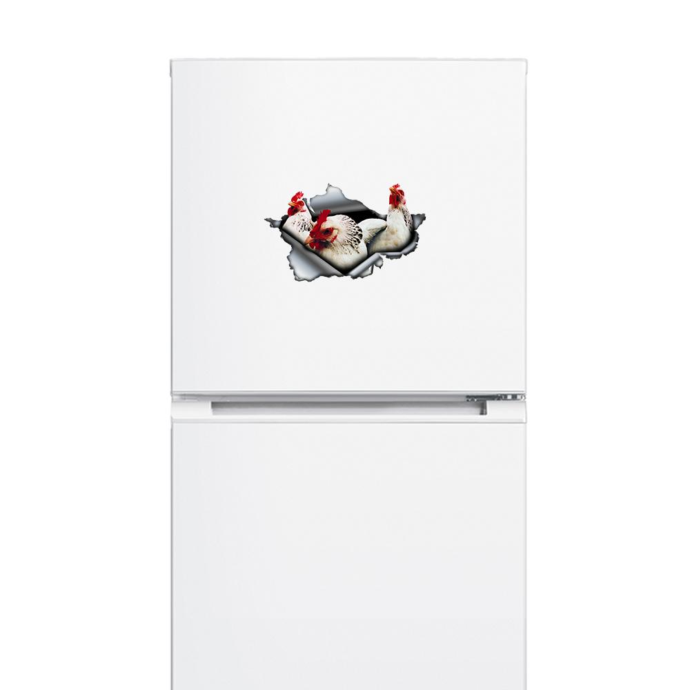 1PC 2D Flat Stickers Three Chickens Animal Car Stickers Luggage Refrigerator Wall Stickers Laptop Toilet Stickers