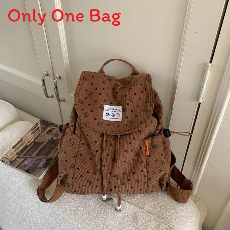 Minimalist Corduroy Womens Backpack With Fabric For School And Commuting