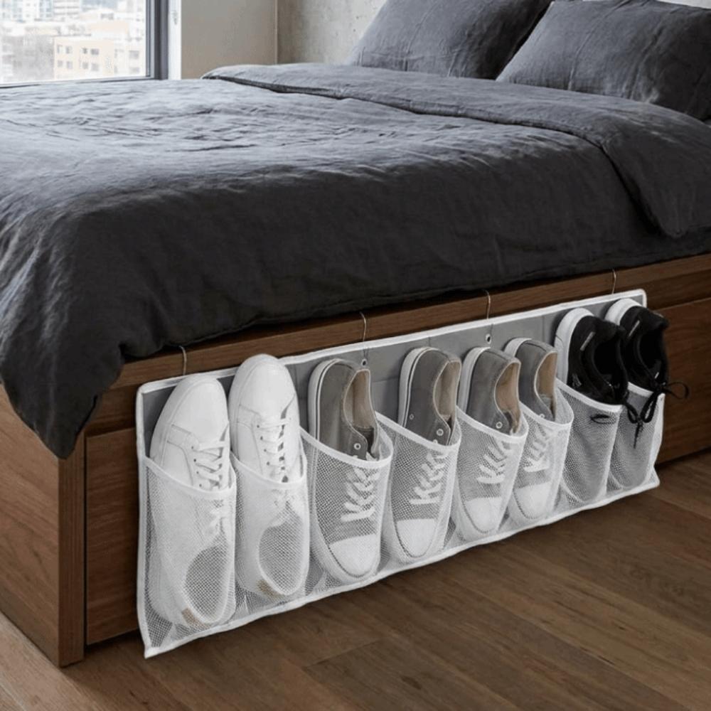 8 Compartments Caravan RV Pouch Large Capacity Folding Shoe Storage Bag Non-woven Fabric Space Saving Hanging Shoe Organizer
