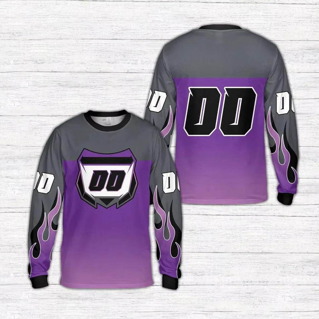 Autumn and Winter Men's 3D Printed Crew Neck Long Sleeve T-Shirt
