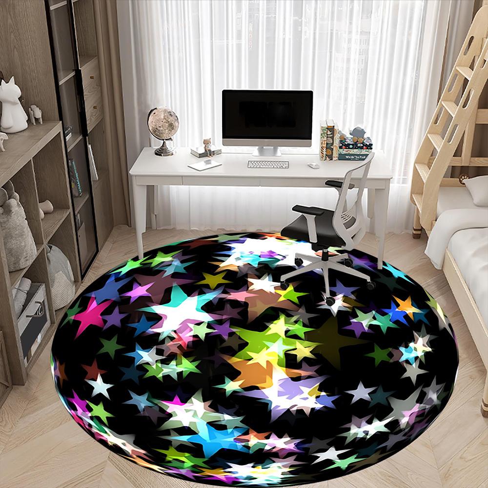 1pc Star Sphere Chair Carpet for Office  Machine Washable Rug for Office,  Good Gift for Family or Friends Yy251225224
