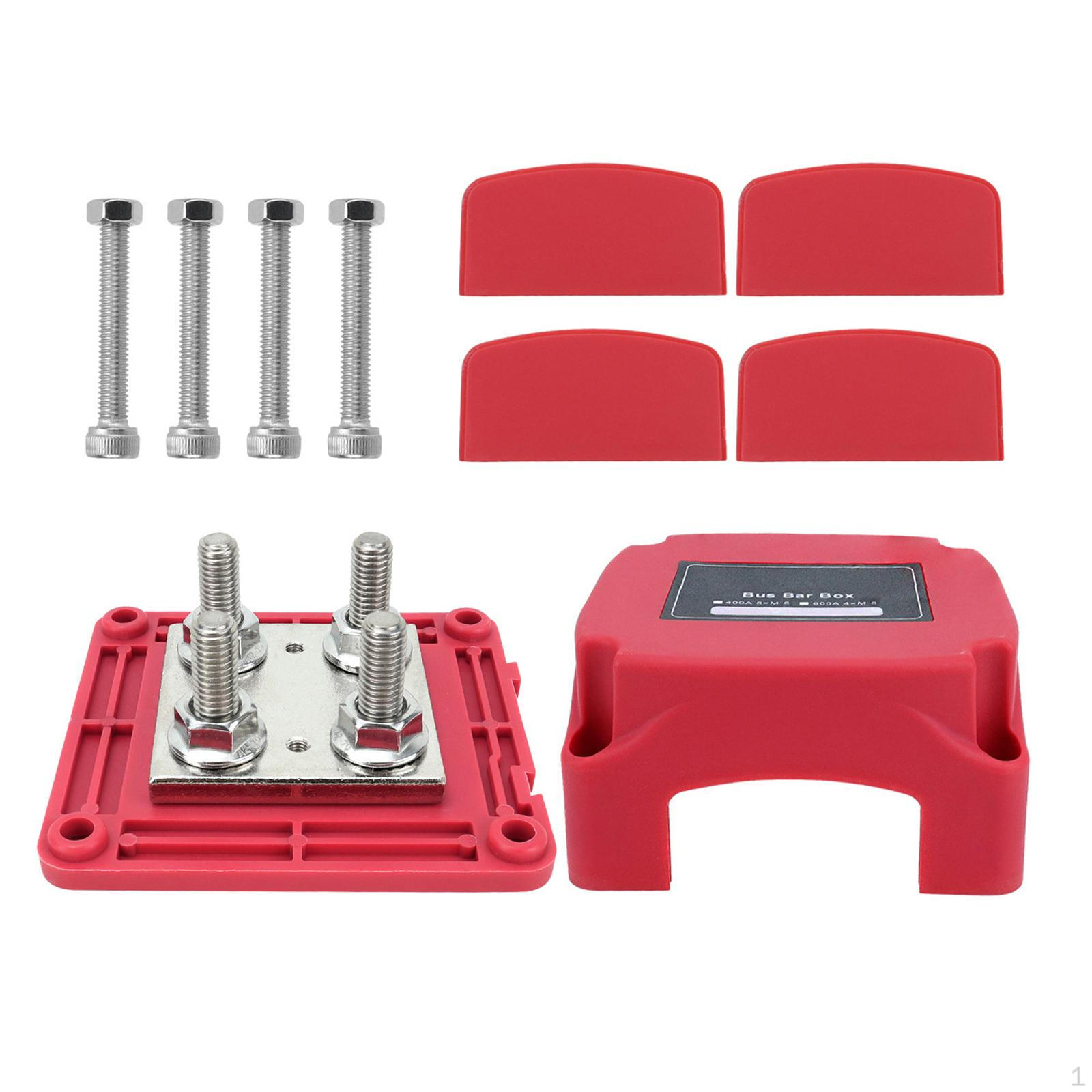 

Power Distribution Block 400A with Cover High Current Busbar Terminal Bus Bar for Car Truck RV