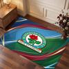 Blackburn Rovers Football Print Crystal Velvet Rug, Comfortable Water Absorbent Non Slip Indoor Floor Carpet