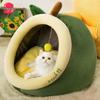 All-Season Avocado Pet Bed: Removable, Washable Shelter for Cats & Small Dogs