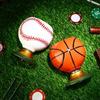 Hand Painted Spinning Sports Ball Whiskey Glass Rotating Base Cocktail Glass Mug  Game-day Party