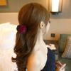 Fashion Cloth Rose Flower Hair Claw Clip Clamp Women Ponytail Holder Headwear