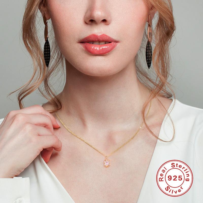 Color Matching Colored Silver Necklace Diamond Clavicle Necklace Gold Plated Shiny Eye-Catching Stacked Wind Accessories