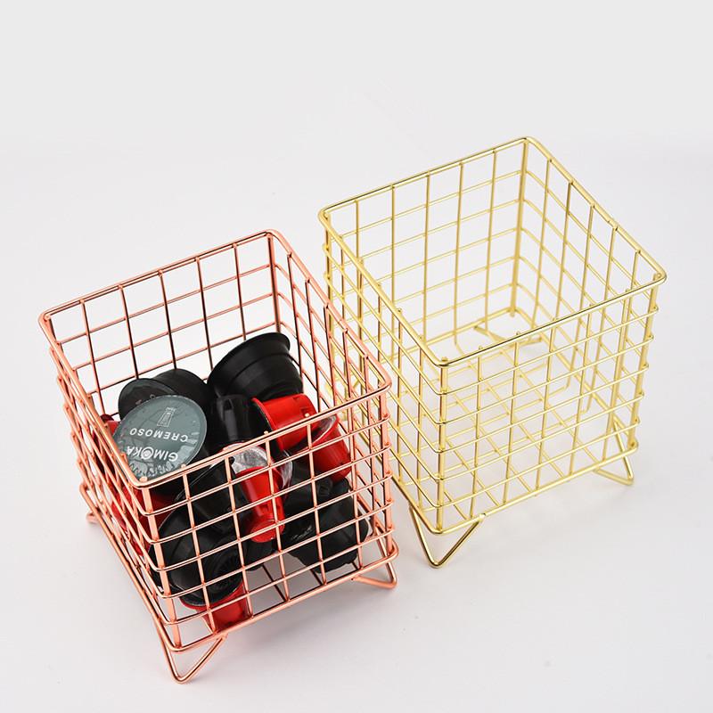 Coffee Pod Holder Storage Basket Square Coffee Pod Capsule Rack Cup Holder Espresso Pod For Kitchen Pantry Office Home