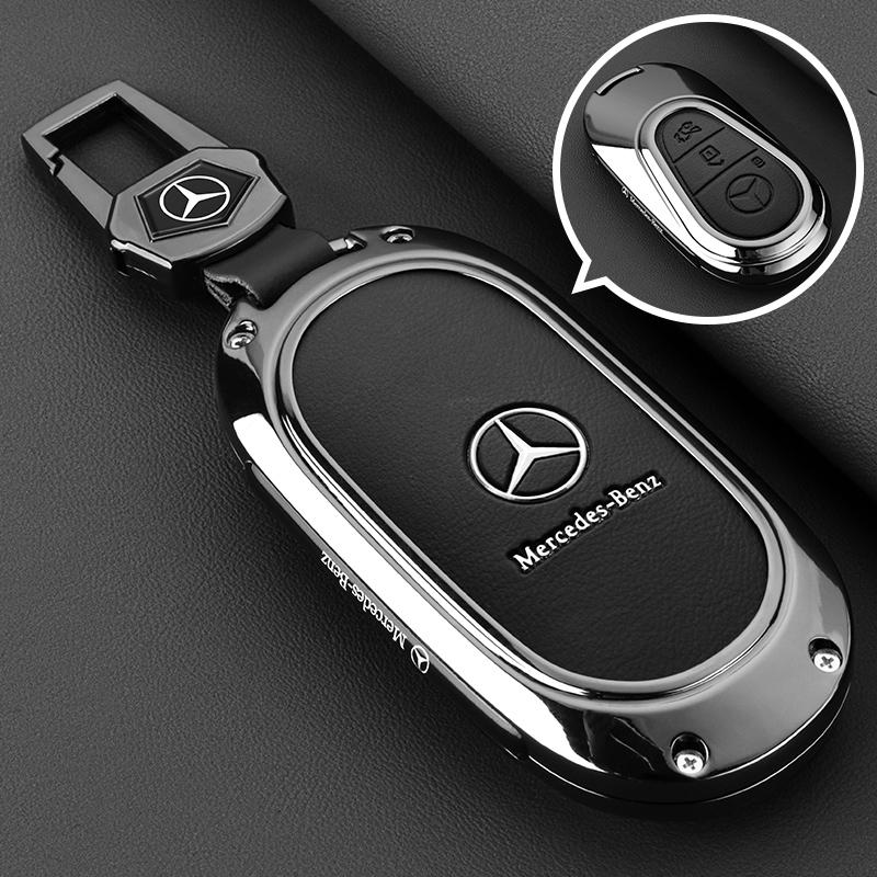 OQA4   Car Key Case Cover For Mercedes Benz C E S Class GLC CLE EQE W206 W214 W223 S350 S400 S450 E300 Keychain Fob