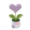 Artificial Crocheted Heart-shaped Design Wedding Party Craft Gifts Pearls Handmade DIY Photography Props Home Decorations