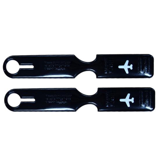 2Pcs Luggage Tags with Name ID Card Flexible Waterproof Bright Color Universal PVC Baggage Handbag Travel Suitcase Labels Travelling Supplies