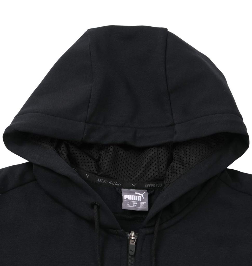 Large Size Modern Sports Full Zip Hoodie 1011788310 Cotton Black Japan 2XL to Japanese size [PUMA] Men's (equivalent 3L)