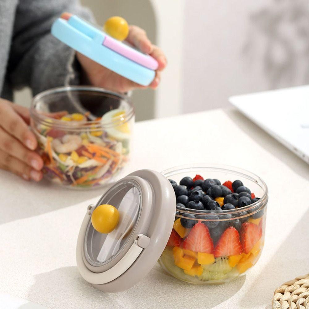with Spoon Breakfast Cup Leak-proof Oatmeal Cup Portable Salad Cup  Worker