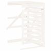 Waste Bin Box Extension White Solid Pine Wood