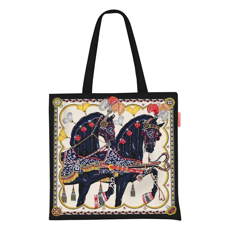 Spring new printed handbag women's oil painting series handbag shoulder bag tote bag fashion canvas bag