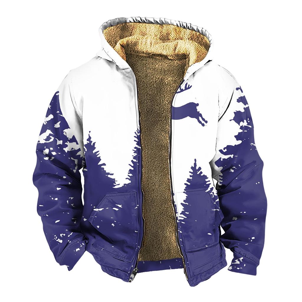 Mansjacka med dubbelficka förtjockad knapp med fickinsats bomullsjacka