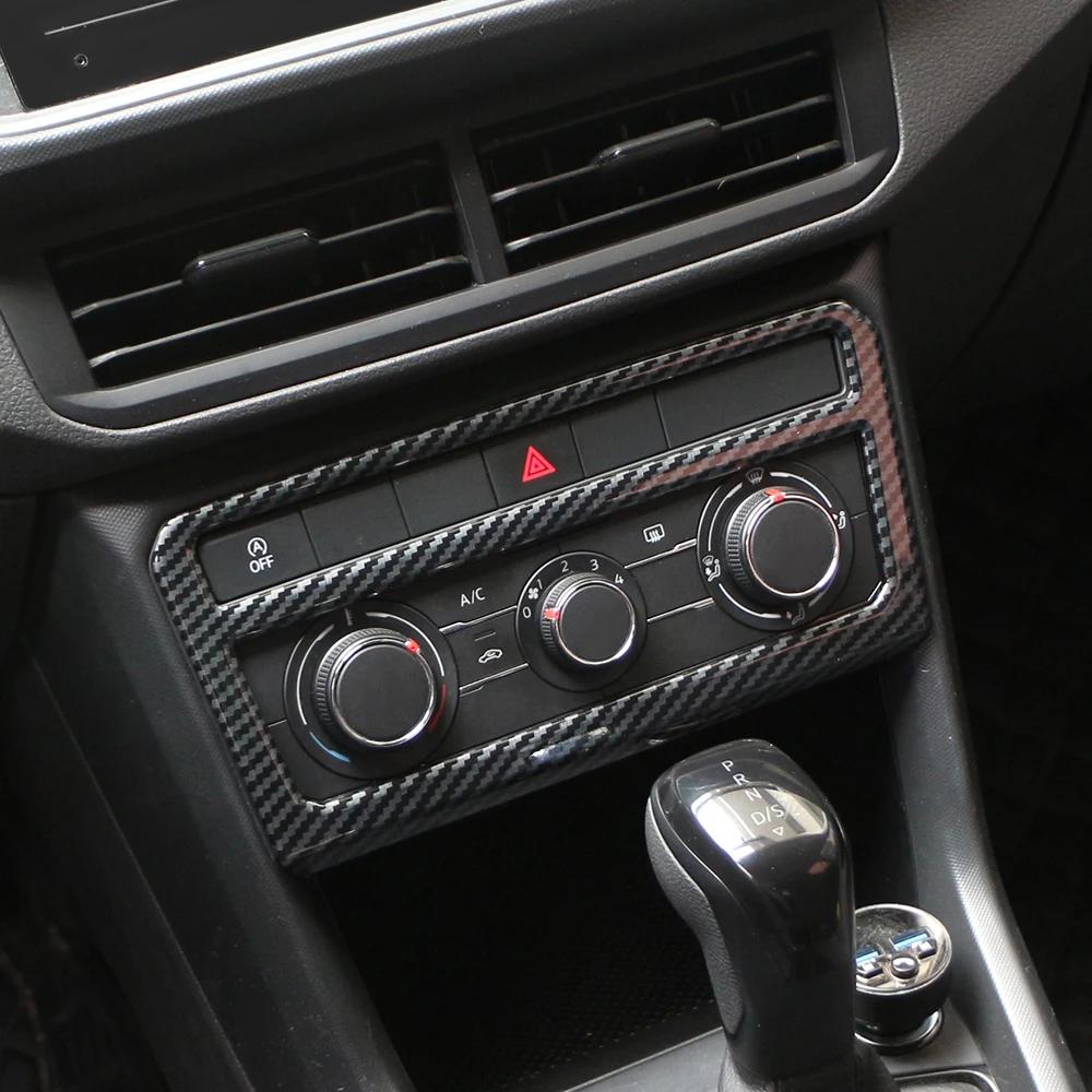 For Volkswagen VW T-Cross Tcross 2018 - 2025 Center Console AC Knob Panel Cover Decoration Sticker Trim Interior Accessories