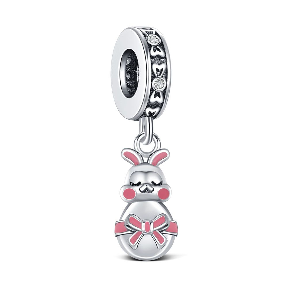 New 925 Silver Cute Cat Dog Charm Heart Pendant Beads Fit Bracelet DIY Women Jewelry Fine Gift