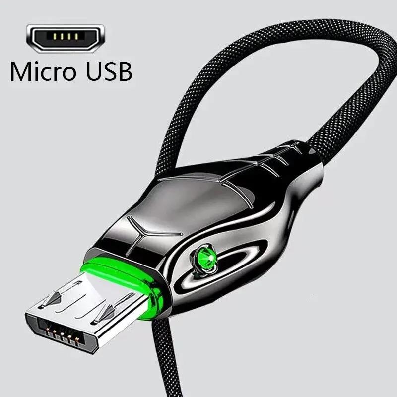 1PC Tipo Cavo 5A Cavo dati con luce spia a testa di serpente per ricarica rapida ad alta velocità