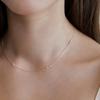 (92.5 Silver) Crystal Berry Link Chain Necklace Nz2413