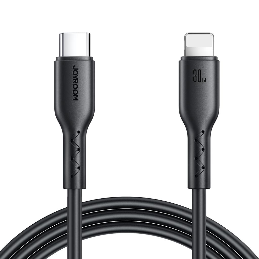 Cable for iPhone FlashCharge Series USBC Lightning 30W 1m Black