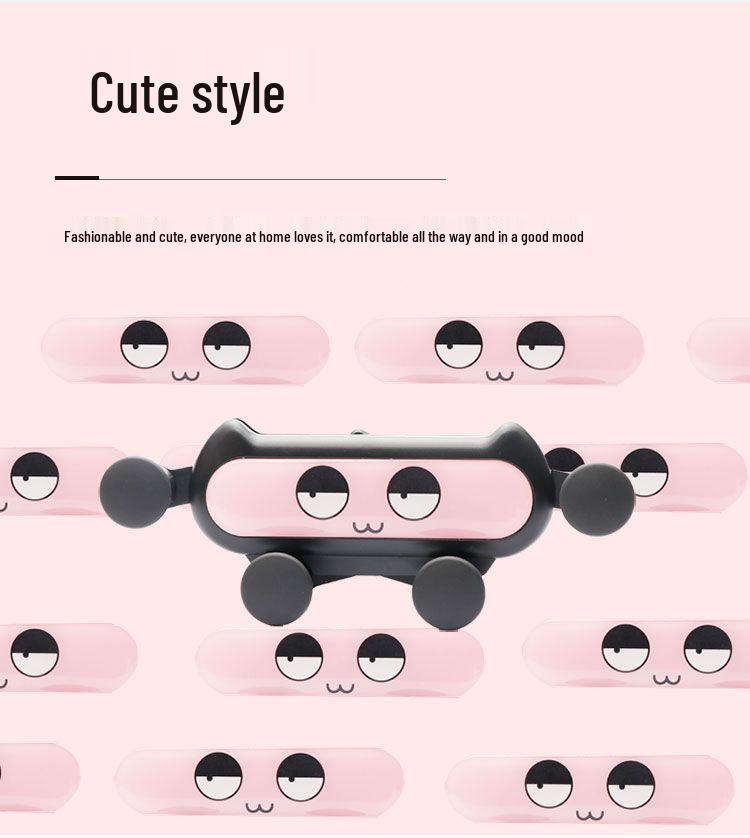 Gravity Sensing Car Phone Holder - Cute, Non-blocking, Multi-functional Cartoon Design for Vehicles