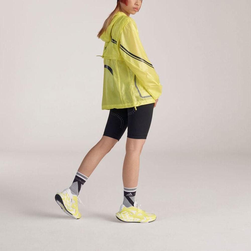 Adidas Striped Hooded Sports Running Jacket Women Jacket Yellow HS8197