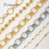 0.5-1 Meter 18K Gold Plated Brass Heart Chain,Bulk Cable Chains For Necklaces Accessories,DIY Jewelry Chains For Needlework