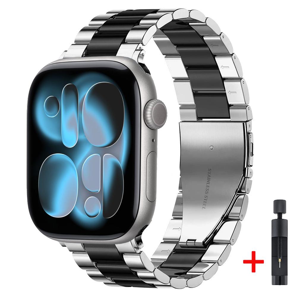Metallarmband für Apple Watch Strap 46mm 42mm 45mm 44mm 40 41mm Ultra 3 2 1 49mm Modearmband iWatch Serie 11 10 9 8 7 6 5 SE3