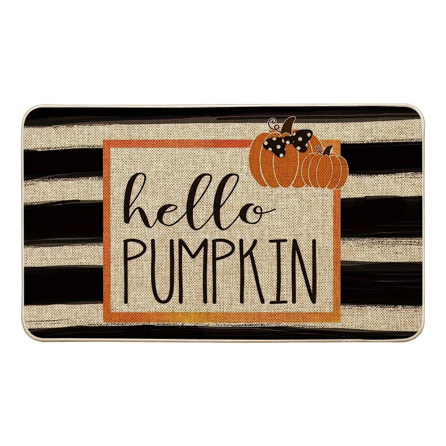 

40*60cm Halloween entrance entrance, American pumpkin mat upon entry, bathroom absorbent non slip foot mat