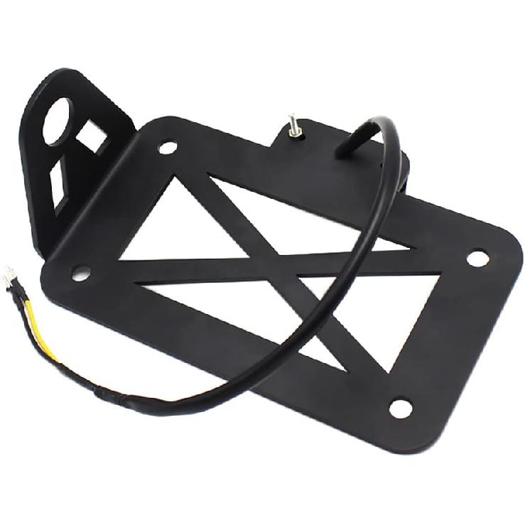 Motorcycle Side Mount LED Tail Light License Plate Holder, Motorcycle License Plate Light Bracket, Motorcycle Taillight Tag Holder Motorcycle
